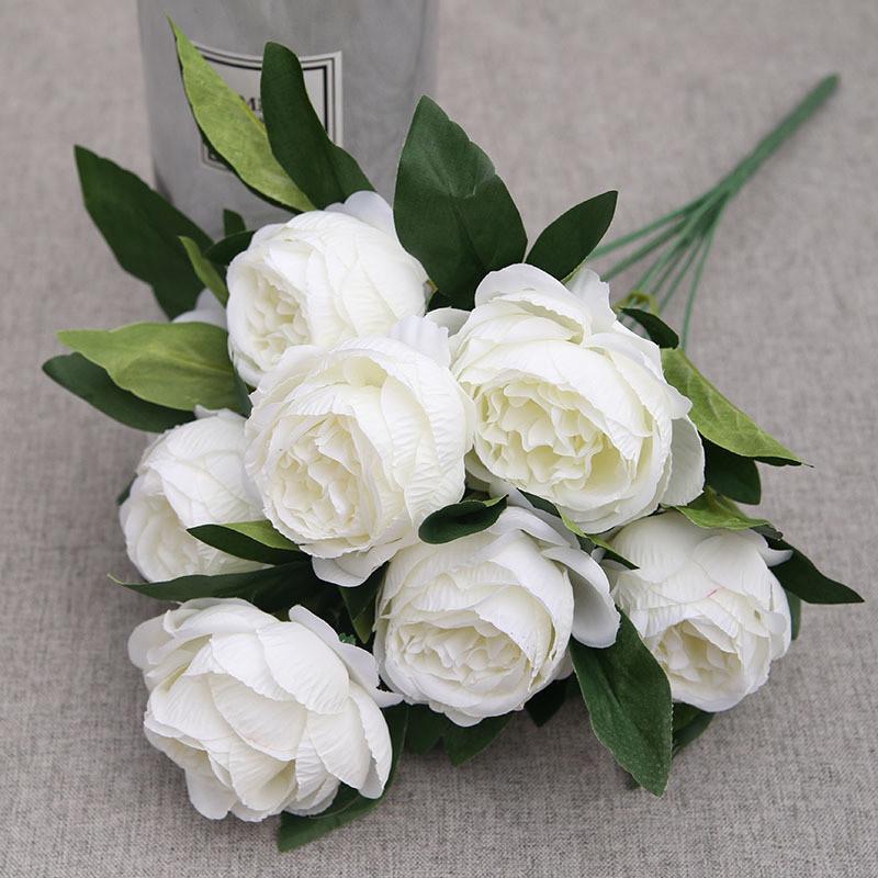 Silk Peony Artificial Flowers Wedding Decor With Realistic Design For Photography Props
