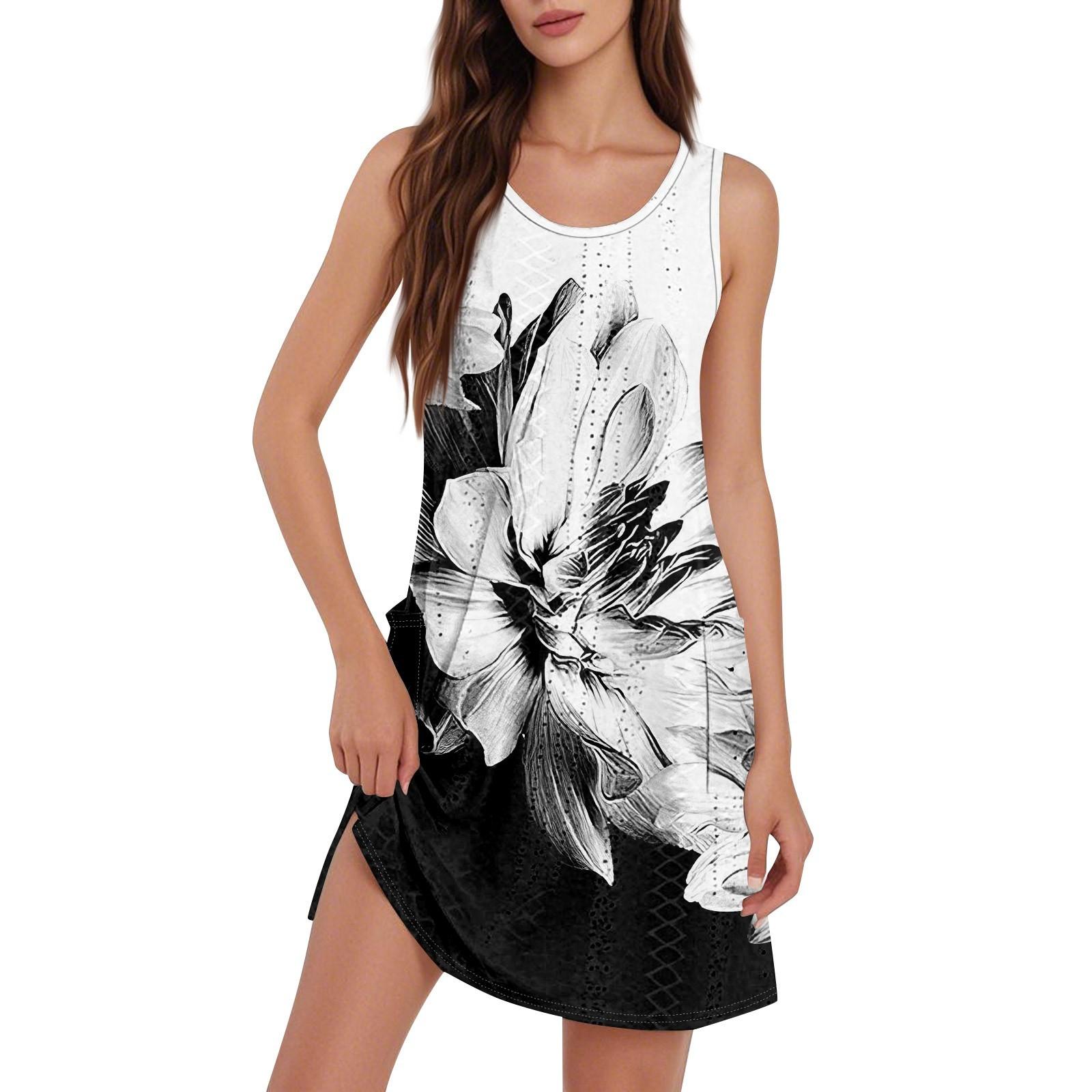 

Женский повседневный сарафан с карманами, летнее пляжное платье в стиле бохо, футболки, платье с V-образным вырезом, свободные платья-майки XXXL