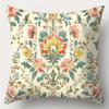 Geometrischer floraler KissenbezugSchlafzimmer Sofa Dekokissenbezug Mit Reißverschluss Weicher Kissenbezug