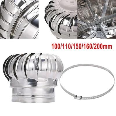 Rotating Stainless Steel Chimney Cowl Cap Protects Flue Pipe  Ventilation Smoke Exhaust Device Rainproof Ventilation Fan