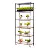 Plant Shelf with Grow Light, 6-Tier Indoor Plant Stand, 180cm Tall Plants Display Rack with Wheels & 4/9/14H Timer, 150W 3-Color Full Spectrum Grow
