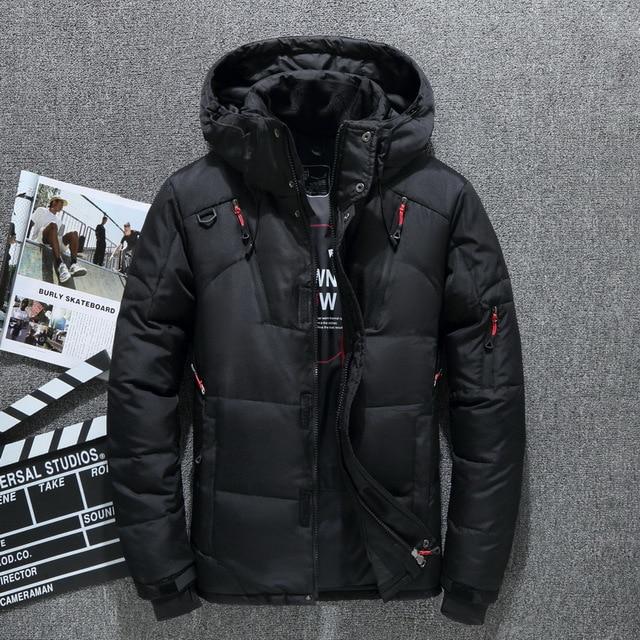 Christmas Gift Men's Down Jacket Snow Parkas Male Warm Hooded Windproof Winter Down Jacket Outerwear