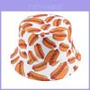 American Style Cap With Hot Dog Hamburger Strawberry Print Design For Men And Women