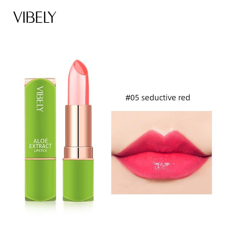 Aloe Vera Jelly Temperature-Changing Lipstick, Moisturizing, Long-Lasting, Non-Fading, Non-Stick, Genuine Waterproof Color-Changing Lip Balm