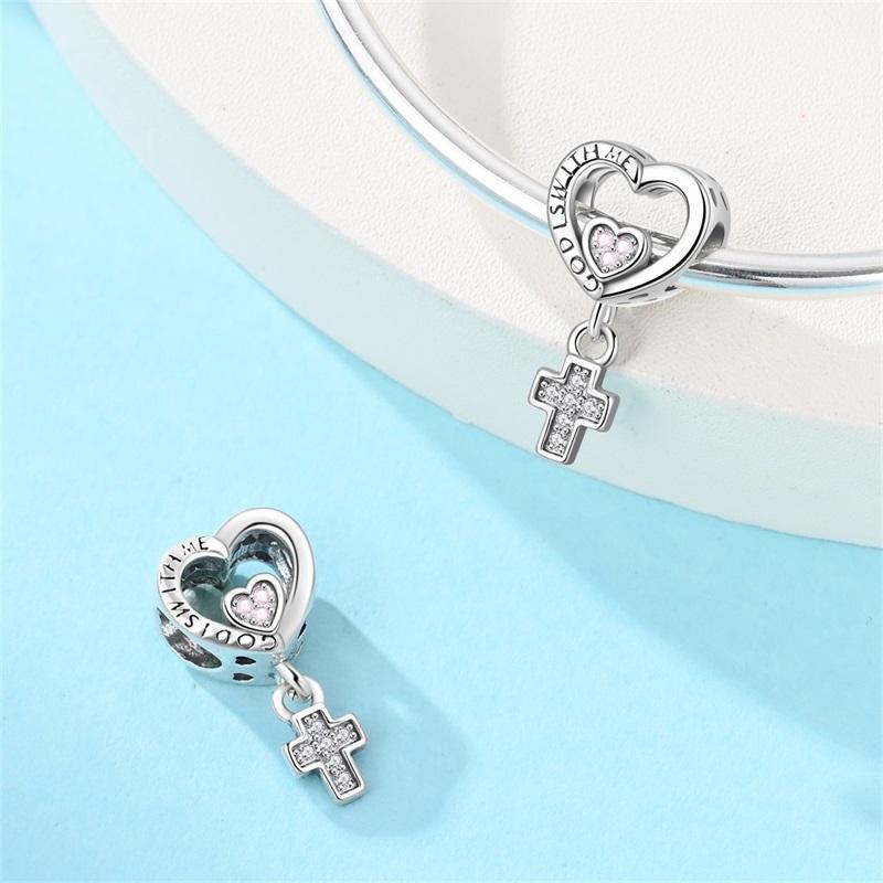 Lucky Copper Devil'S Eye Angel Cross Charms Beads Suitable For Wedding Party Diy Original Exquisite Jewelry Gifts