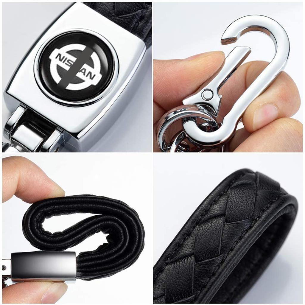 [Hunesuru] Compatible Keychain, Suitable for Lexus, Genuine Leather Car Key Chain, Lexus Black