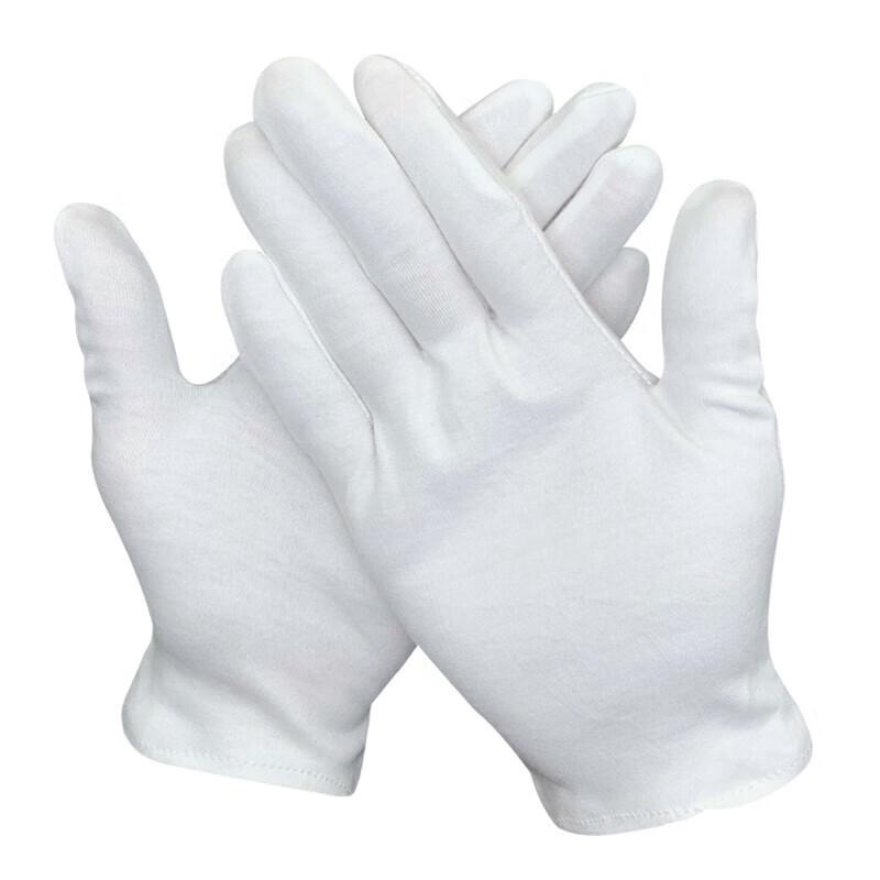 Breathable Wear-Resistant White Cotton Work Gloves