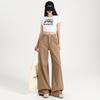 Khaki Wide Legs Denim Jeans Women Casual Versatile Straight Solid Classic Straight Jeans Ladies Clothing Suppliers