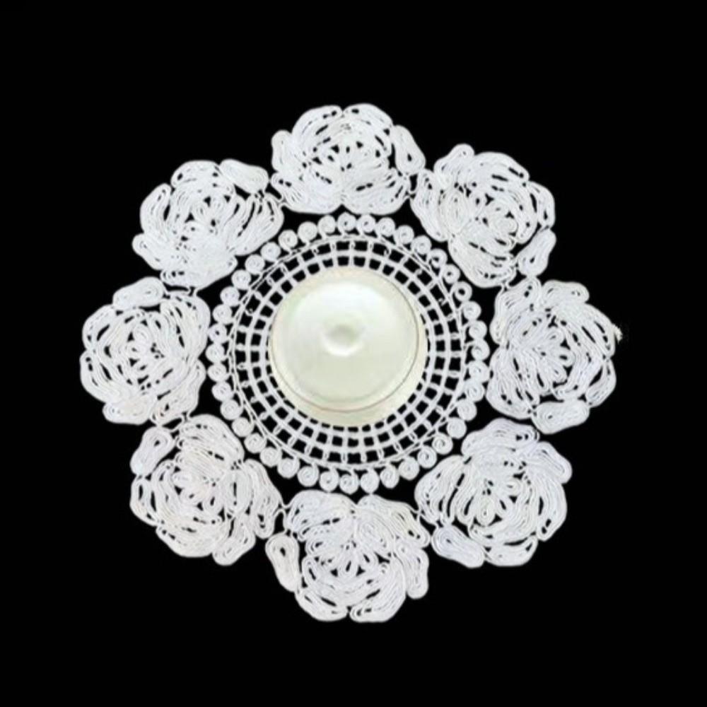 Hollowed-out Lace Placemat Modern Crochet Doilies Decorative Table Place Mats  Wedding Decor