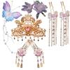 1 Set Pearl Tang Dynasty Hairpin Chinese Style Flower Hair Comb Retro Ancient Hair Stick  Women