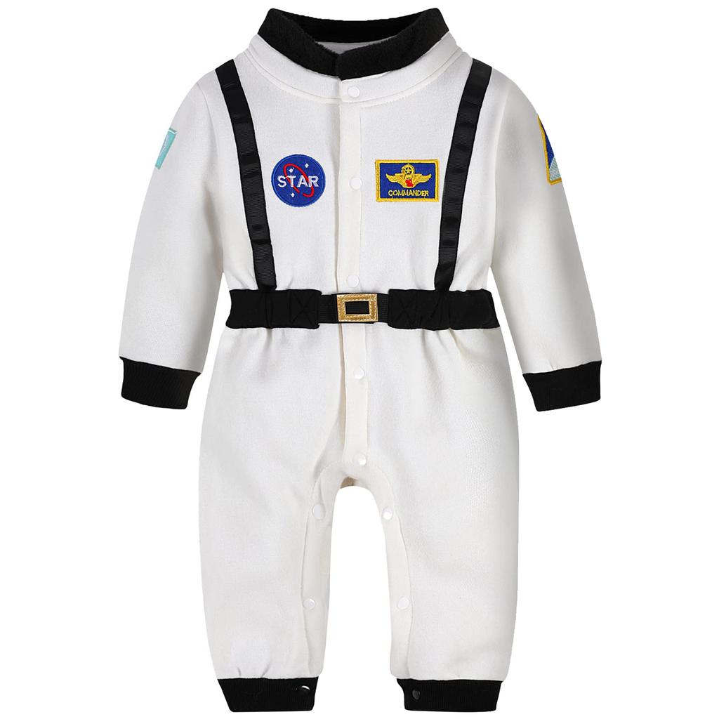 Toddler Astronaut Costume Baby Boys Space Suit Rompers Infant Halloween Birthday Party Cosplay Fancy Dress Jumpsuit