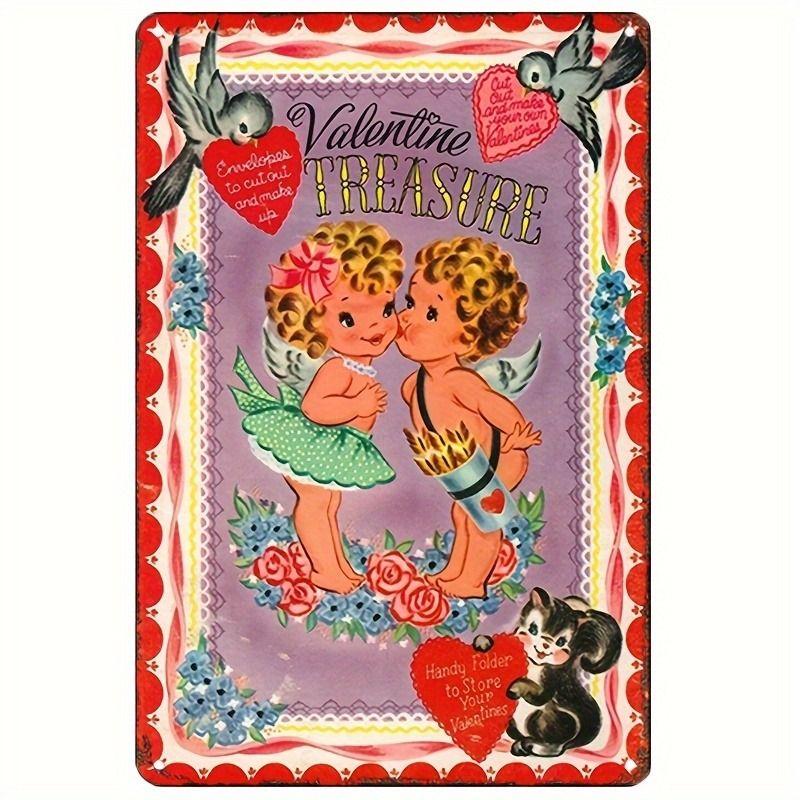 Metallschild im Valentinstags-Thema für Bar, Café, Restaurant