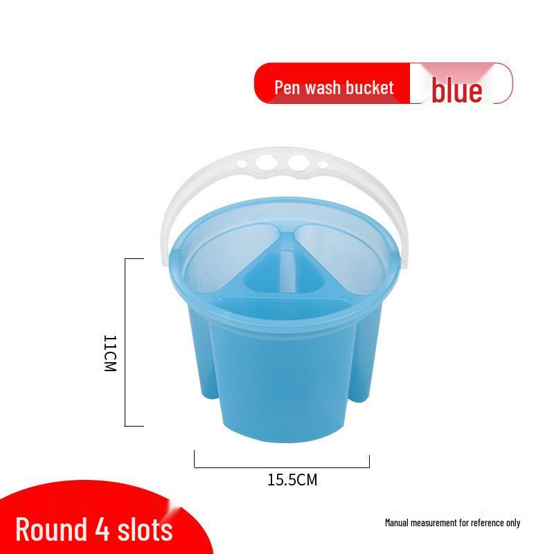 Multifunctional Hand-Carry Wash Bucket with Brush, Watercolor, Oil Painting, Gouache Palette, and Drawing Supplies