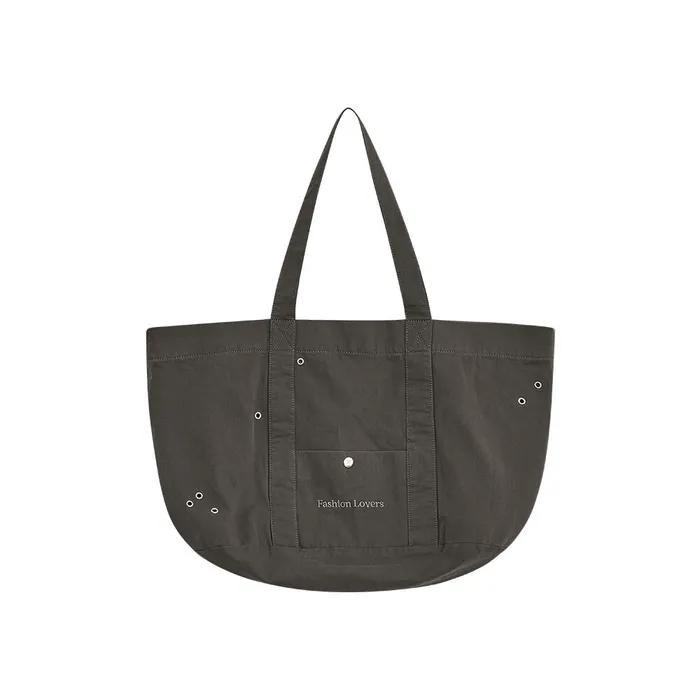 FASHION LOVERS EYELET SHOULDER BAG (CHARCOAL)