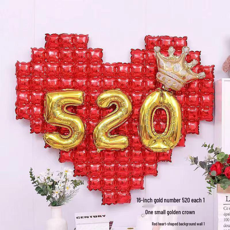 Romantic Valentine's Day Proposal & Anniversary Decoration Balloon Scene