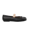 Lambskin split-toed pig's trotters flat-bottomed Mary Jane single shoes women's half slippers