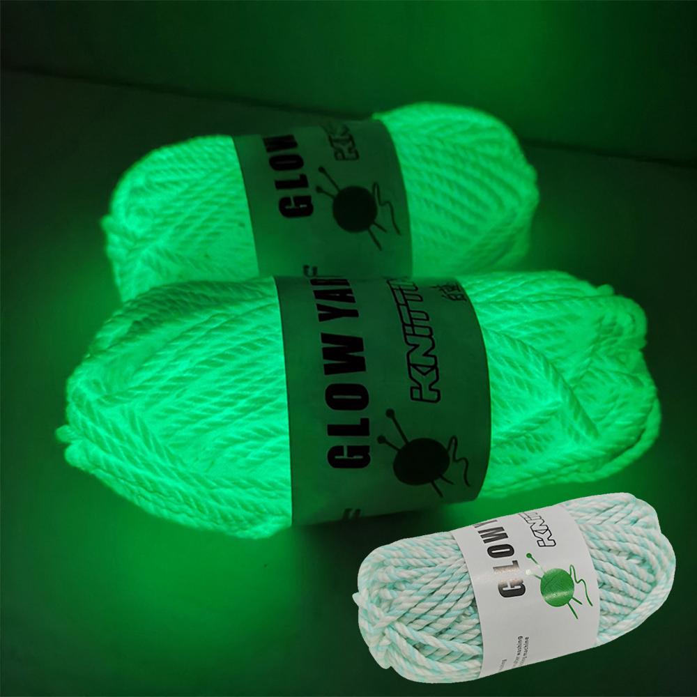 

50 г светящаяся пряжа из полиэстера, ручная вязка, светящаяся пряжа, плетение «сделай сам», светится в темноте для кардигана, шарфа, подходит для детей и женщин синий