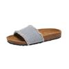 2025 Foreign Trade Slippers Women Wear Denim Cross-double Buckle Beach Sandals and Boken Soft Slippers