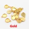 50pcs 8 10mm Inner Size Classic 7 Colors Plated One Sided Single Hanging Simple Style Cabochon Base Setting Charms Pendant