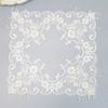 NEW White beads flowers Embroidery table cloth cover wedding tea tablecloth kitchen Christmas Table decoration and accessories