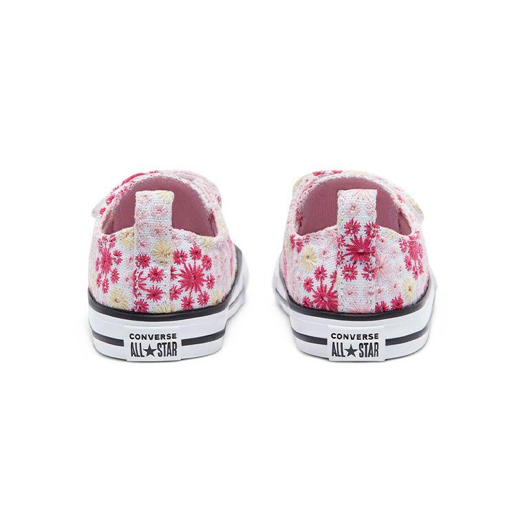 Converse Chuck Taylor All Star Low Top Walking Shoes Embroidered Pink Yellow Baby Shoes 771288C