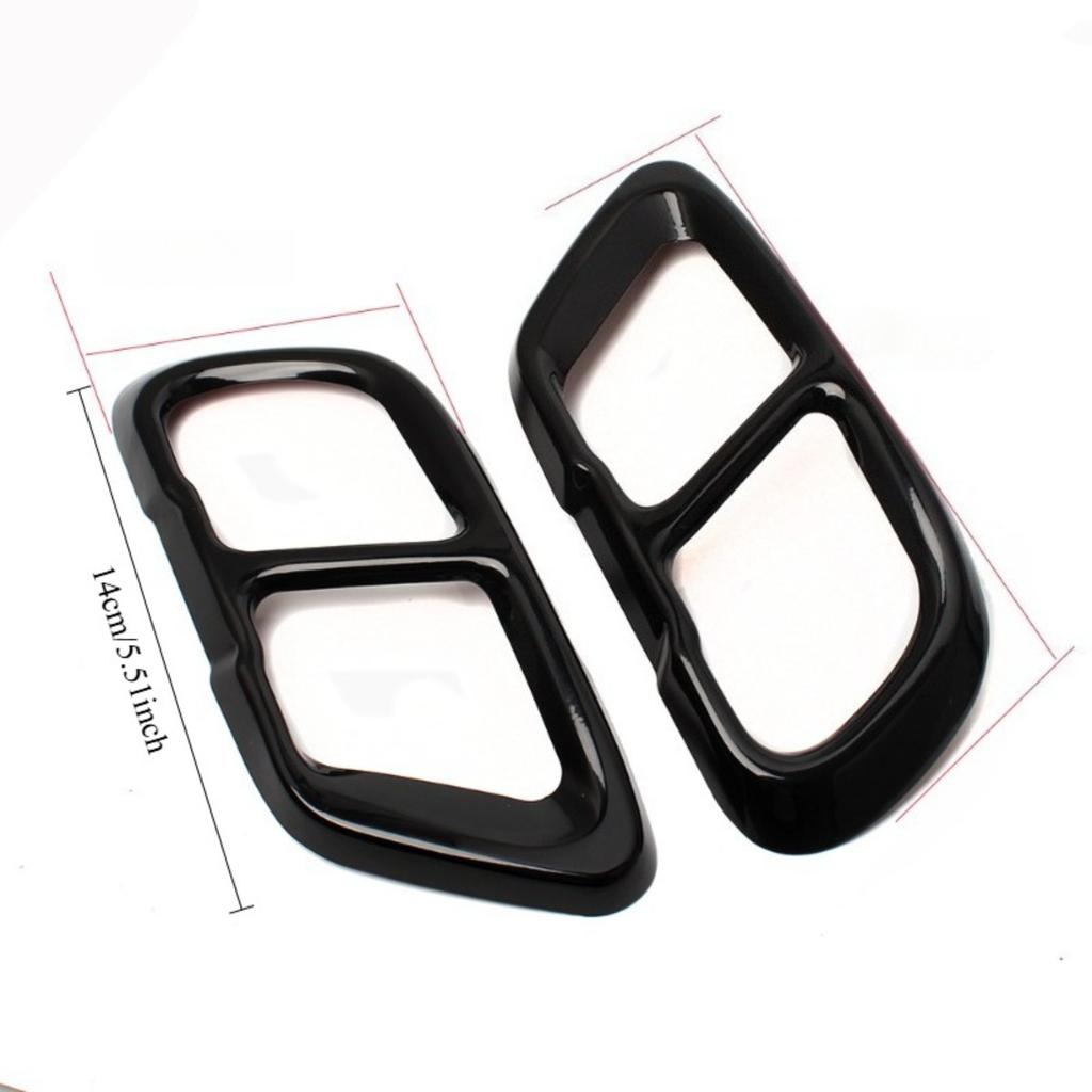 AMG Quad Exhaust Tailpipe Cover Trim For Mercedes-Benz C-Class C260L C180L C200L 2015-2026 Carbon Fiber Pattern Sporty Auto Tuning Accessory