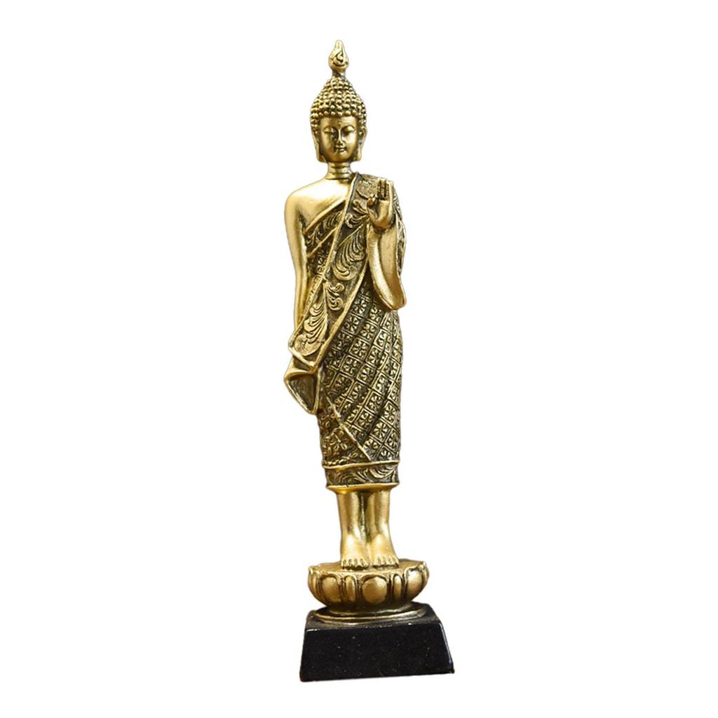Buddha Statue Desktop Ornament Gift, Yoga Zen, Resin Spiritual Decor, Meditation Decor for Living Room Bedroom Indoor
