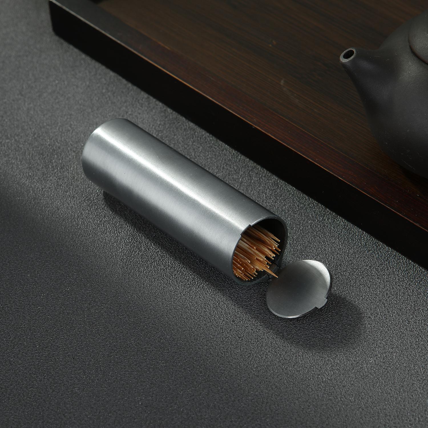 

Metal Toothpick Case Portable Toothpick Holder Toothpick Box Toothpick Storage Case Needle Case Outdoor Travel срібний