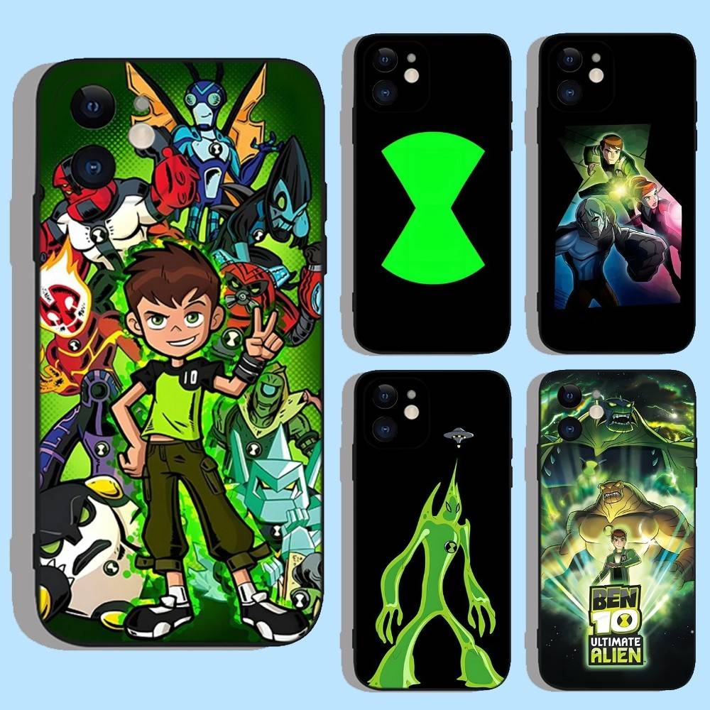 B-Ben 10 Cartoon For iPhone 17,16,15,14,13,12,11 Plus,Pro,Max,XR,XS,X,7,8,SE,Mini Silicone Soft Durable Shell Phone Case