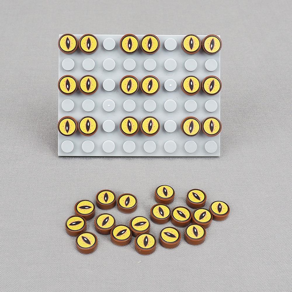 Non-Toxic Moc 10Pcs 98138 Printed Doctor'S Magic Eye Building Blocks Horror Snake Eyes Compatible Board Bricks Particle Toys Children Gift