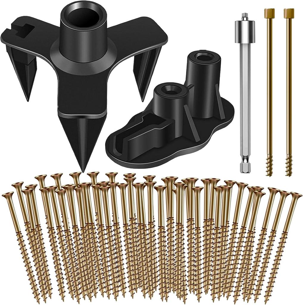 55pcs Wood Floor Soundproofing Kit  Black