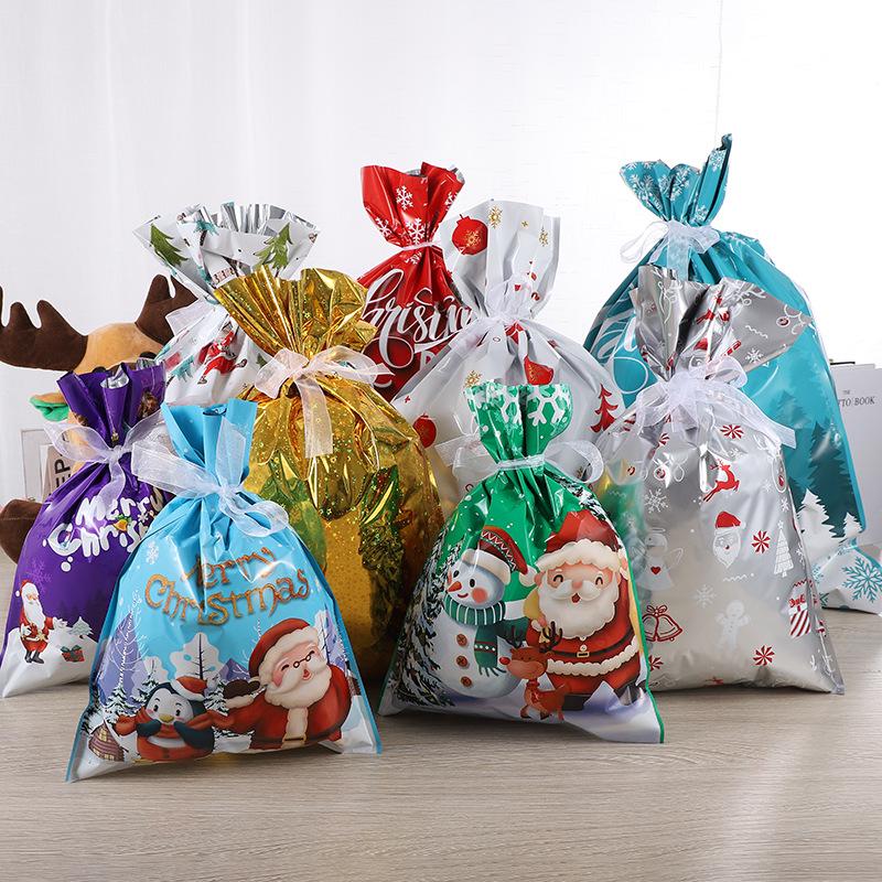Festive Christmas Tree Candy Drawstring Gift Bag