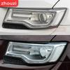 For Jeep Grand Cherokee WK2 2014- Car Headlight Tint Black Protective Film Protection Transparent TPU Sticker 2 Pcs