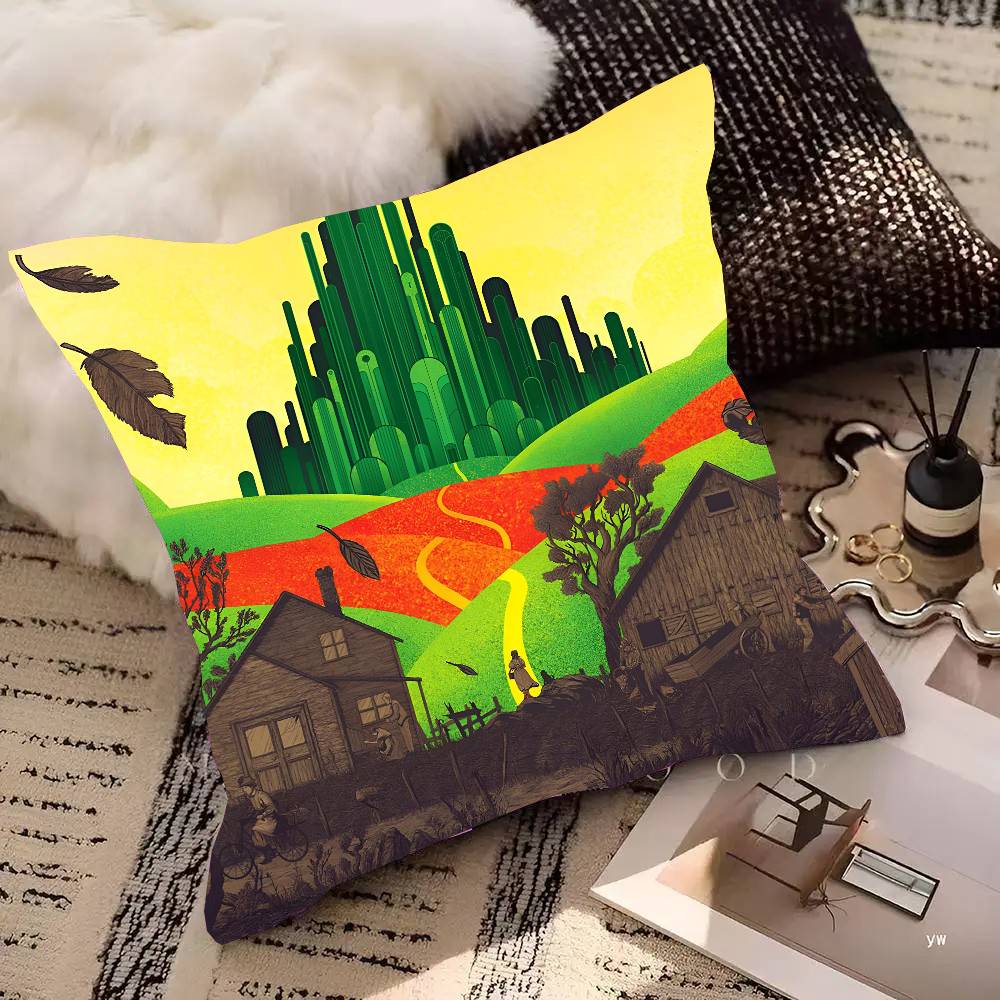 T-The Wonderful Wizard Of Oz Pillow Case Square Pillow Bedroom Sofa Leisure Comfort Cushion Car Living Room Home Decoration