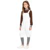 Complete Kids Boys Factory Worker Costume 2Pcs: Mock Neck Top with Back Zipper & Adjustable Cross Back Strap Striped Overalls
