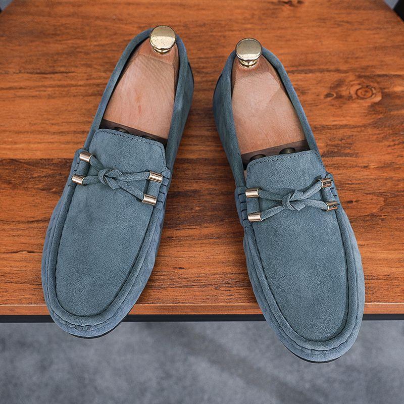 Fashion Work Low-Top Men's Leather Shoes Soft Suede Lightweight Legitimate In Promotion Classic Original Footwear Offer Male Casual Shoe