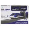 Electric Train Police Train Tracks Loop Locomotive 4 Cars Set