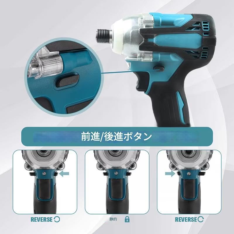 Bezszczotkowy Elektryczny Wkrętak Udarowy Akumulatorowy z LED do Makita 520N.m Klucz, Światło, 18V,