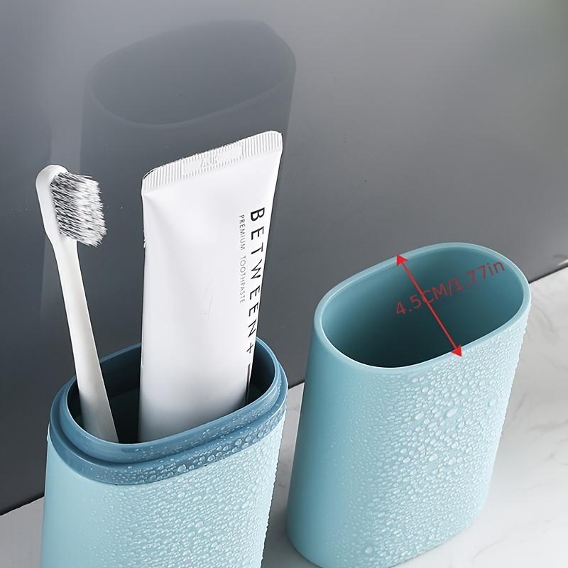 1pc Portable Multifunctional Travel Toothbrush Holder Case - Compact Storage Box for Mouthwash, Toothbrush, and Accessories