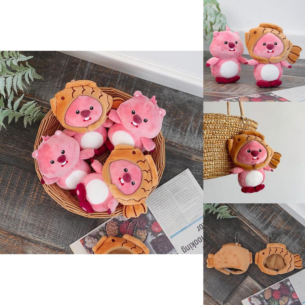 Cute Beaver Plush Toy Keychain Pendant With Soft Short Plush Wholesale Hanging Decoration For Bags