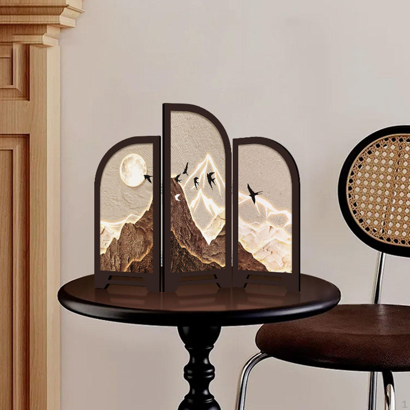 

Компактна складана ширма, 3-панельна перегородка для кімнати для житлової зони та кабінету Style A