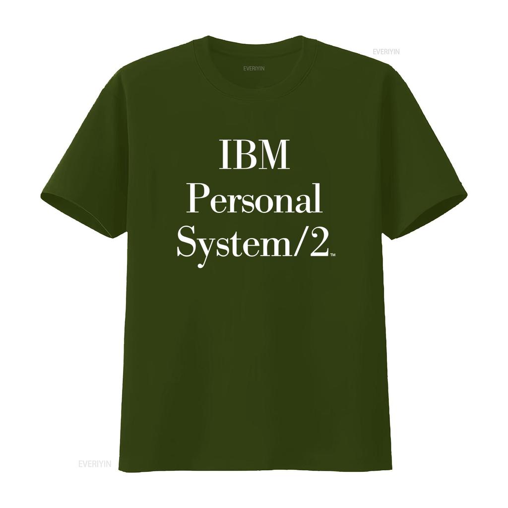 T-shirt Vintage IBM Personal System 2 Années 80 Technologie IT Logo Classique Design Rare Style 50 Ordinateur vintage Lavé Légèrement