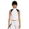 Sleeveless Zip Stand Collar Quick Dry Vest for Women Color Block Horse Riding Tank Top for Golf Tennis Equestrian Sport