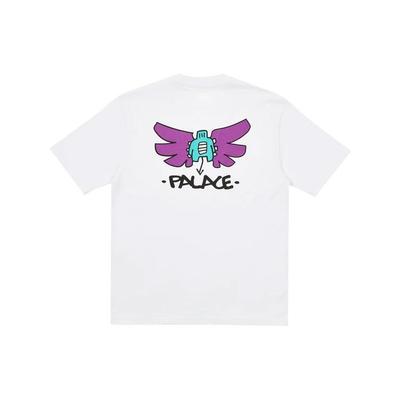 Palace Camiseta de Manga Corta con Estampado de Ángel de Dibujos Animados de Marca Compartida X Slap Magazine Tops Unisex Blanco P20TS253