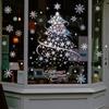 Christmas Decoration Window Stickers Golden Xmas Tree Window Clings Stickers Glass Mirror Sticker New Year Door Mural Sticker
