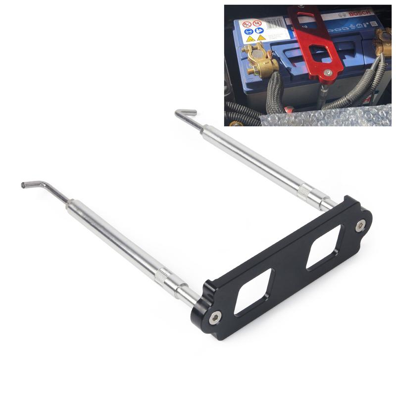 JDM Aluminum Alloy Car Battery Fasten Bracket Holder Universal Battery Tie Down Brace Fits for Honda Civic / CRX S2000 For Acura