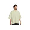 Nike Maglietta a Maniche Corte Comoda Morbida Larga Sportiva Tech Fleece Uomo Top Verde Oliva Chiaro Grigio FZ7582-371