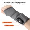 Cordless Heating Wrist Guard 660nm & 850nm Red Light Hot Compress Wristband 3 Levels Electric Vibration Massage Hand Wrist Brace