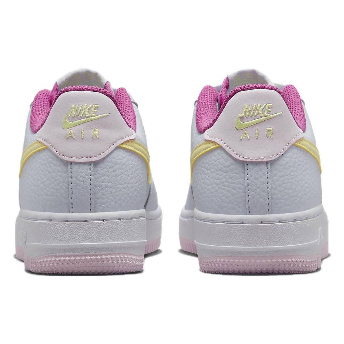 Женские кроссовки Nike Air Force 1 GS Grey Citron Fuchsia Football-Grey Cosmic-Fuchsia — фото 5