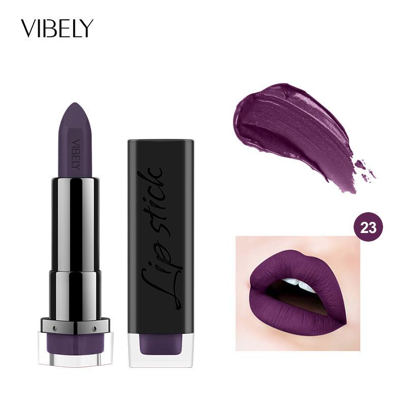 VIBELY Mattlippenstift Langanhaltend Wasserfest Transferfest Feuchtigkeitsspendend Nährender Lippenstift 29 Farbtöne